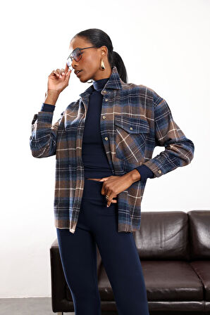 Lacivert Oduncu Gömlek 7473