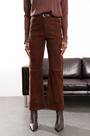 Kahverengi Süet Pantolon 0264