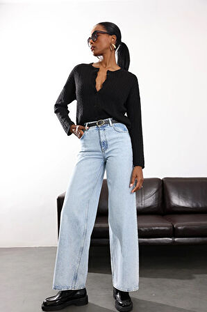 Buz Mavi Wide Leg Jean 
