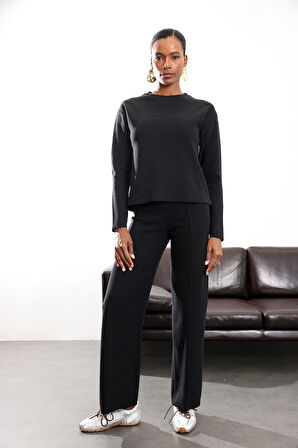 Siyah Bisiklet Yaka Takım 251002