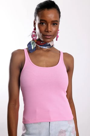 Pembe U Yaka Fitilli Basic Atlet 