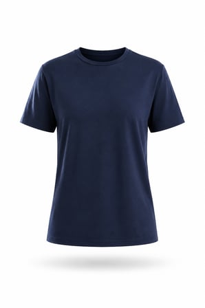 Lacivert Bisiklet Yaka Basic Tişört 0002