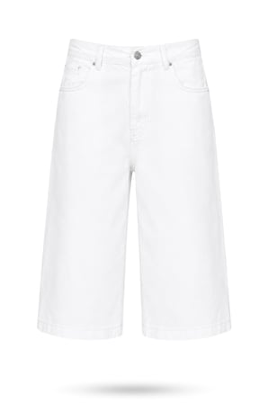 Ekru Denim Bermuda Şort 1500