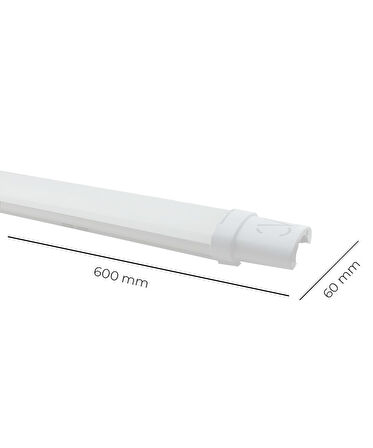 18W Oval Led Etanj Armatür IP65 3200K Sarı Işık - 2 Adet