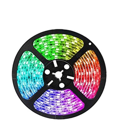 İç Mekan 3 Çip Şerit Led Rgb 5mt