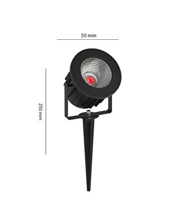 5W Kazık Bahçe Aydınlatması Elektrikli Kırmızı Işık