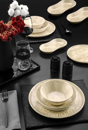 Noble life Vintage 27 Parça Porselen Yemek Takımı