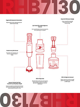 Relux RHB7130 Blender Set (5in1) 1300 Watt