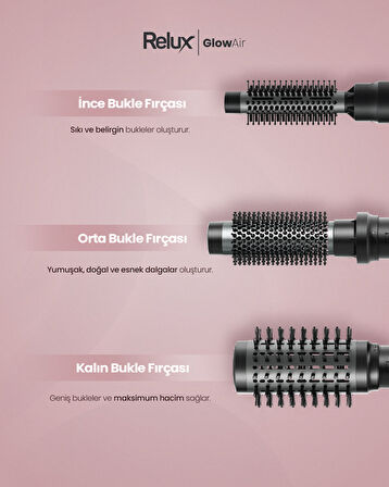 Relux AS8700 GlowAir 7in1 Saç Şekillendirme Seti