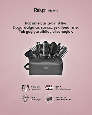 Relux AS8700 GlowAir 7in1 Saç Şekillendirme Seti