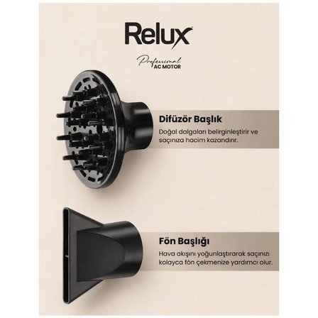 Relux RHD2200 Procare Comfort AC Motor Saç Kuruma Makinesi 2200w