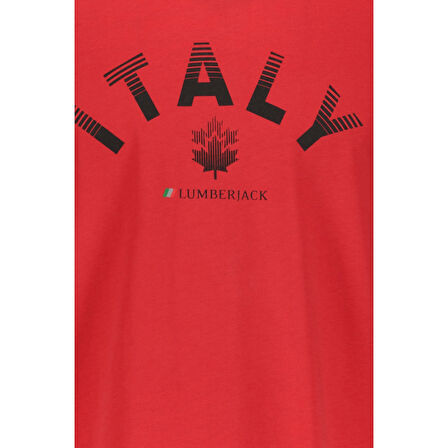 Erkek Kısa Kol T-Shirt ML AUSTIN 11SD1044 3PR KIRMIZI 