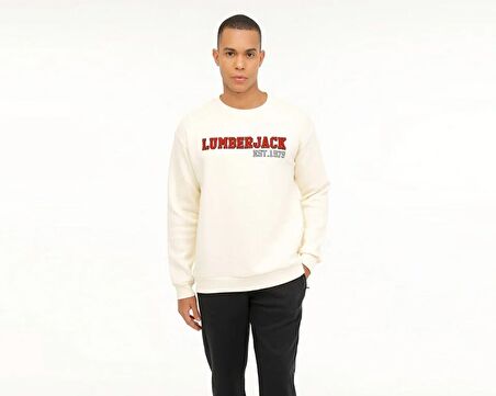 Lumberjack 3W Ml Uneg 16Ty 505 3Pr Erkek Günlük Sweatshirts 101441605 Krem