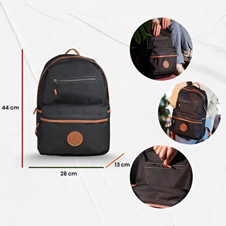 NPO nJOY 16" Unisex Notebook & Günlük Sırt Çantası-Siyah (NJ01BLCK)