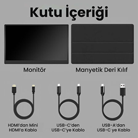 Raxius RXM6144 15.6" FHD 5ms144Hz Type-C Telefon&Oyun Konsolu Uyumlu Metal Kasa Taşınabilir Monitör