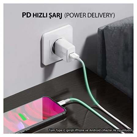 NPO UTC20 45W 2m TPE USB to Type-C Hızlı Şarj ve Data Kablosu