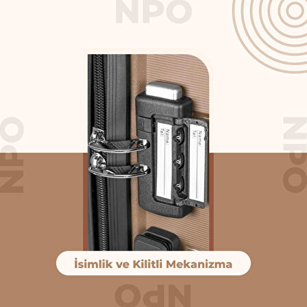NPO Diamond PP(Polipropilen) Orta Boy Kırılmaz Valiz - Gold