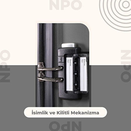 NPO Diamond PP(Polipropilen) Küçük (Kabin) Boy Kırılmaz Valiz - Antrasit