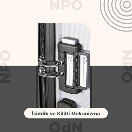 NPO Diamond PP(Polipropilen) Büyük Boy Kırılmaz Valiz - Açık Gri