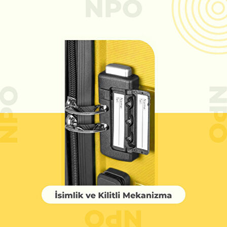 NPO Diamond PP(Polipropilen) Orta Boy Kırılmaz Valiz-Sarı