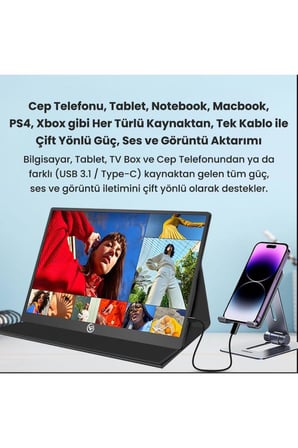 Npo NPM6 15.6" 5 ms Full HD IPS 60 Hz Taşınabilir Monitör Teşhir
