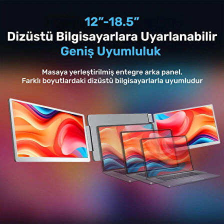 NPO NPM11 16" FHD 1200p IPS Type-C Taşınabilir 2'li Monitör Çoklayıcı Standlı Notebook Monitör