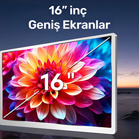 NPO NPM788 16" FHD 1200p IPS Type-C Taşınabilir 3'lü Monitör Çoklayıcı Standlı Notebook Monitör