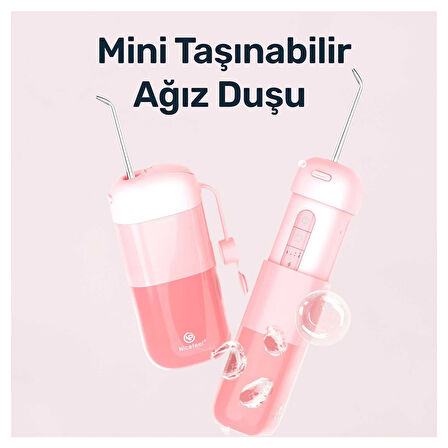 NPO Nicefeel FC5170 Mini Taşınabilir,Şarjlı, Diş Teli/Protez Bakım ve Profesyonel Ağız Duşu-Pembe
