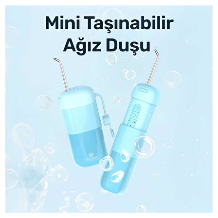 NPO Nicefeel FC5170 Mini Taşınabilir,Şarjlı, Diş Teli/Protez Bakım ve Profesyonel Ağız Duşu-Mavi