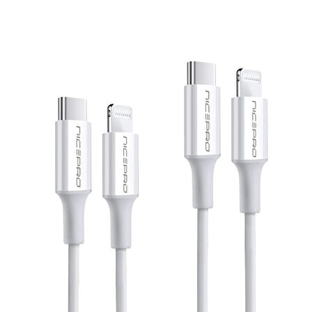 NPO CTL12 60W 1.2m TPE Type-C to Lightning Hızlı Şarj ve Data Kablosu 2 Adet