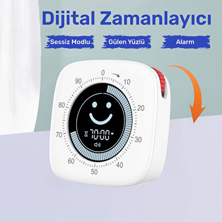 NPO NPT26XB Mutfak,Ders,Yemek için 60dk Dijital Alarm Kronometre,Pomodoro Öğrenci Motivasyon Saati