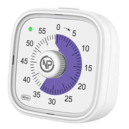 NPO NPT31B Mutfak,Ders,Yemek için 60dk Analog Alarm Zamanlayıcı,Pomodoro Öğrenci Motivasyon Saati