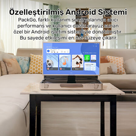 NPO AP2718T 27'' FHD 8/128GB Android Dokunmatik Çantalı Şarjlı Taşınabilir Smart Led Ekran