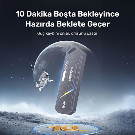 RaXius DK03 USB-A/Type-C Kablolu RGB 1TB 22x80 M.2 NVMe Taşınabilir Harici SSD