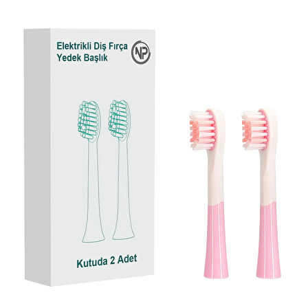NPO Nicefeel X500 Çocuklar için Diş Fırçası Yedek Başlığı 2'li - Pembe