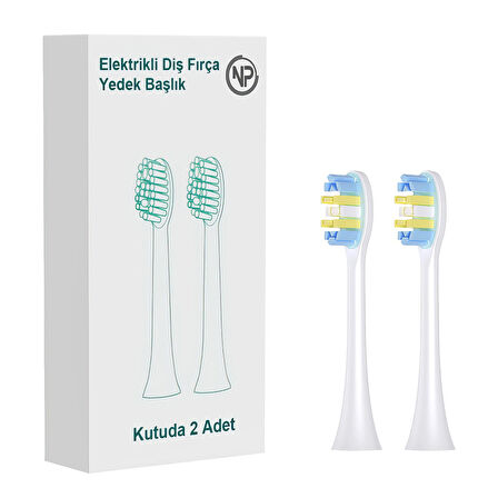 NPO Nicefeel X610-Z Dakikada 40000 Diş Fırçası Yedek Başlığı 2'li - Beyaz