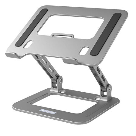 NPO NVR-5035 Açı Ayarlı Ergonomik Macbook Özel 17" Masaüstü Notebook Stand Gümüş Gri