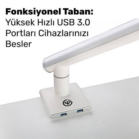 NPO STD49012UW Elysium 17"-32" Ultra Slim Alüminyum 2xUSB Amortisörlü VESA Tekli Monitör Tutucu