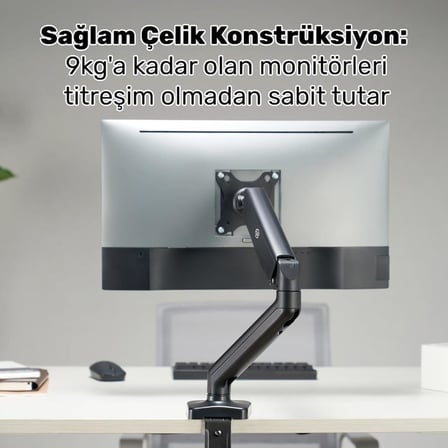 Npo STD46012B Airgrip 17-32 inç Tek Kollu Amortisörlü Monitör Standı - Outlet