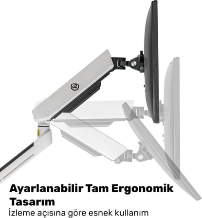 Npo STD54024HLW Elysium 27-35 inç İki Kollu Amortisörlü Monitör Standı - Outlet