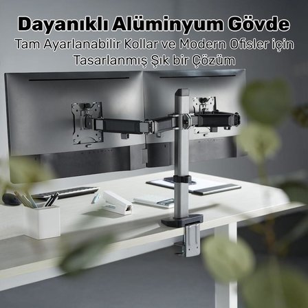 Npo STD55024S Basic 17-32" inç İki Kollu Monitör Standı - Outlet