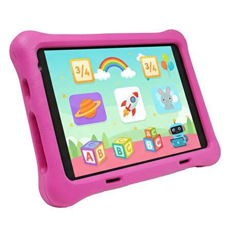 NPO NPK01Pro 8" 1280x800 IPS Ekran 4GB 64GB Android14 A523 2.0GHz Antişok Kılıf Çocuk Tableti Pembe