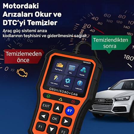 NPO NPC529 Türkçe OBDII/EOBD+CAN Modlu Araç Arıza Tespit/Silme Cihazı