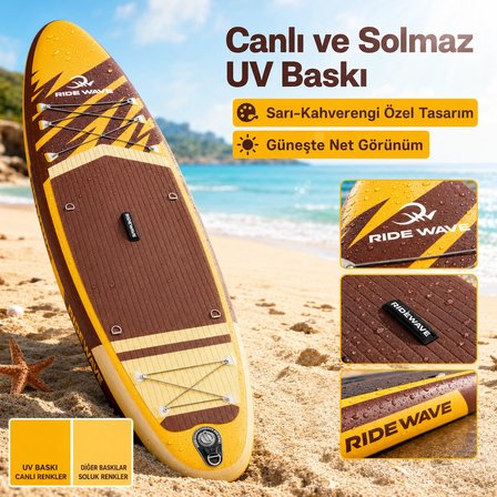 NPO Ridewave 320x81x15cm Şişme SUP Paddle Board 196kg Kürek Pompa Çanta  Set