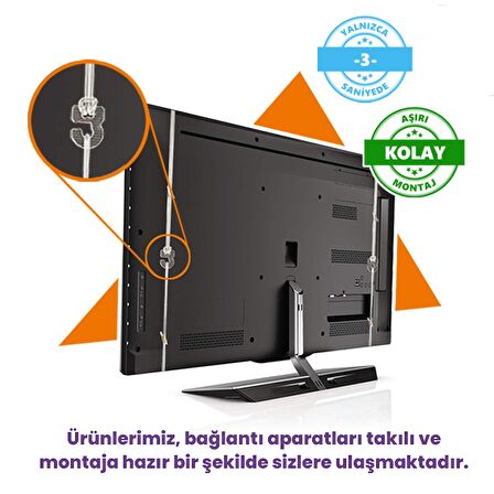 Bestoclass Axen 32" Kapadokya Uydu Alıcılı (Beyaz) Tv Ekran Koruyucu Düz (Flat) Ekran