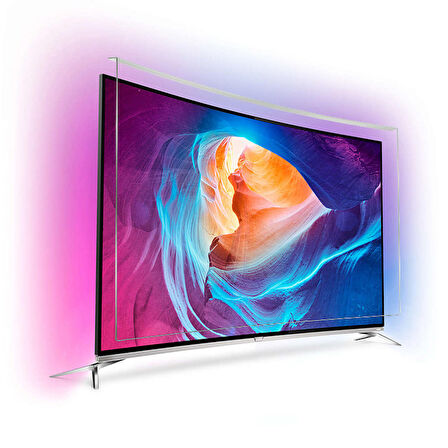 Bestomark Kristalize Panel Samsung 48JS9000 Tv Ekran Koruyucu Curved Ekran