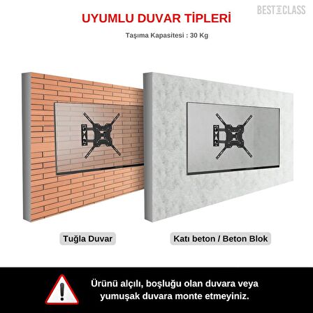 Bestoclass Toshiba 43U6863DG Hareketli Tv Askı Aparatı