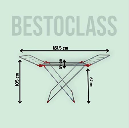 BESTOCLASS DELÜX KURUTMALIK - 2 KANATLI KURUTMALIK - ÇAMAŞIR ASKILIĞI