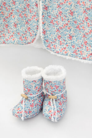 Bebek Yelek & Patik 0-6 Ay Loom Mavi
