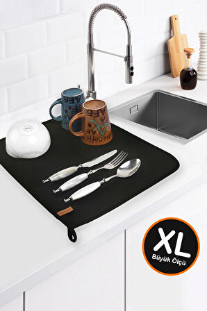 Basic Bulasik Kurutma Mati 46x55 cm Siyah